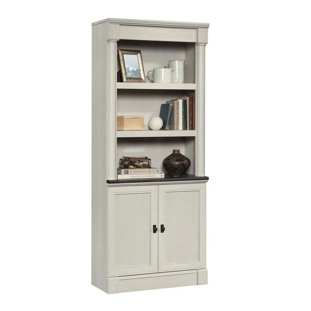 Bookcase, 5-Shelf Palladia Library Bookcase Sauder Glacier Oak Finish