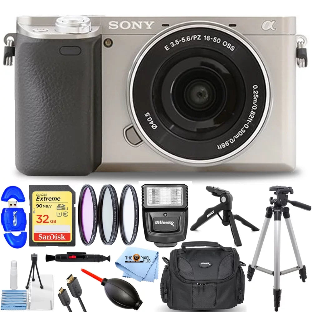 Accessory Digital a6400 Alpha w/ Mirrorless Lens - 12PC Bundle 16-50mm Camera