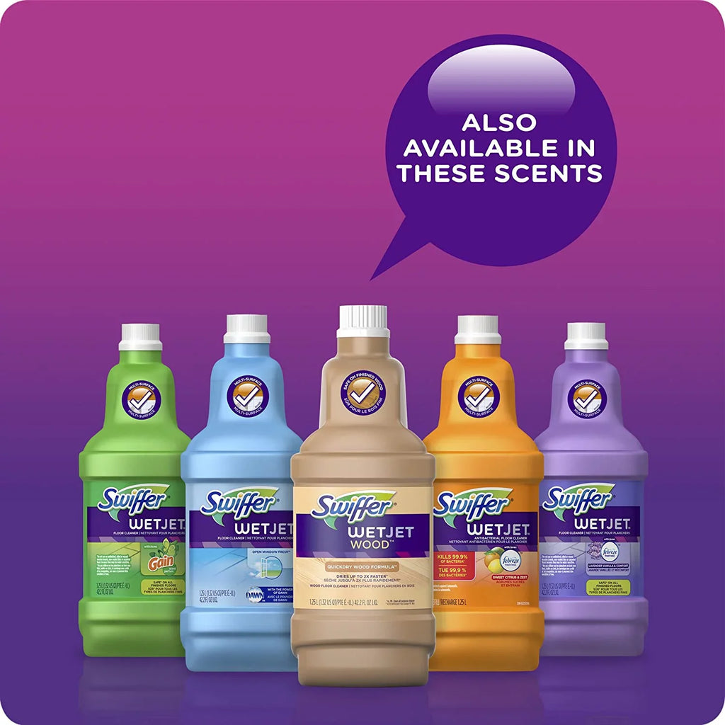 Wet & Refill, 42.2 Jet Vanilla of Swiffer (Pack Comfort, 4) Ounce Fluid Solution Cleaner Floor Lavender