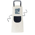 Linen Apron BBQ Bib Sounds Adjustable Cotton Music Energy Kitchen Vitality Sports Pocket Pinafore