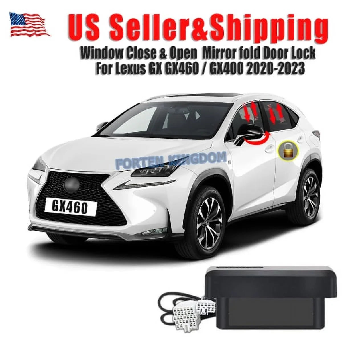 Side Lexus OBD and Device Mirror Closer 2021 GX460 Open 2020 Car Kit Unfold for Speed Window 2022 Lock Folder Auto