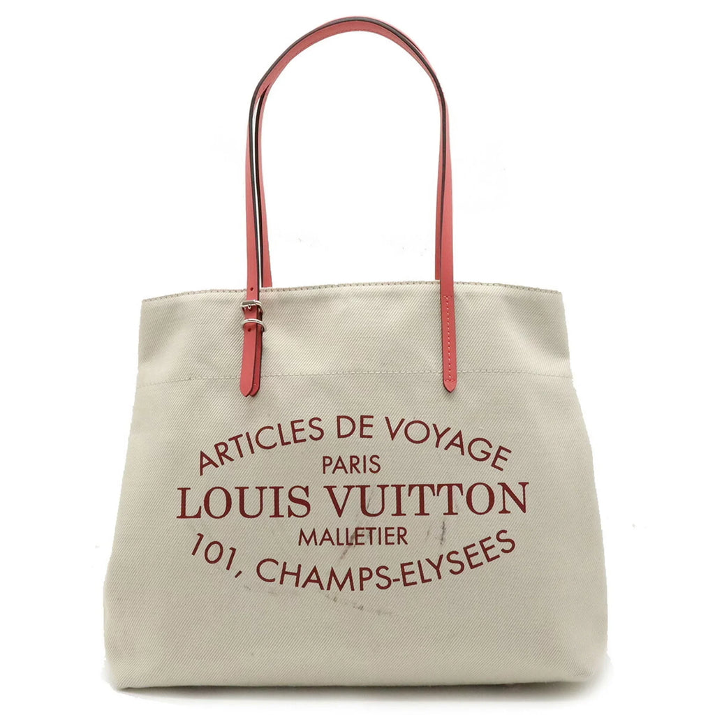 MM Pink Used Authenticated Summer Canvas Collection Corail Tote 2014 Bag Shoulder Hippopotamus M94502