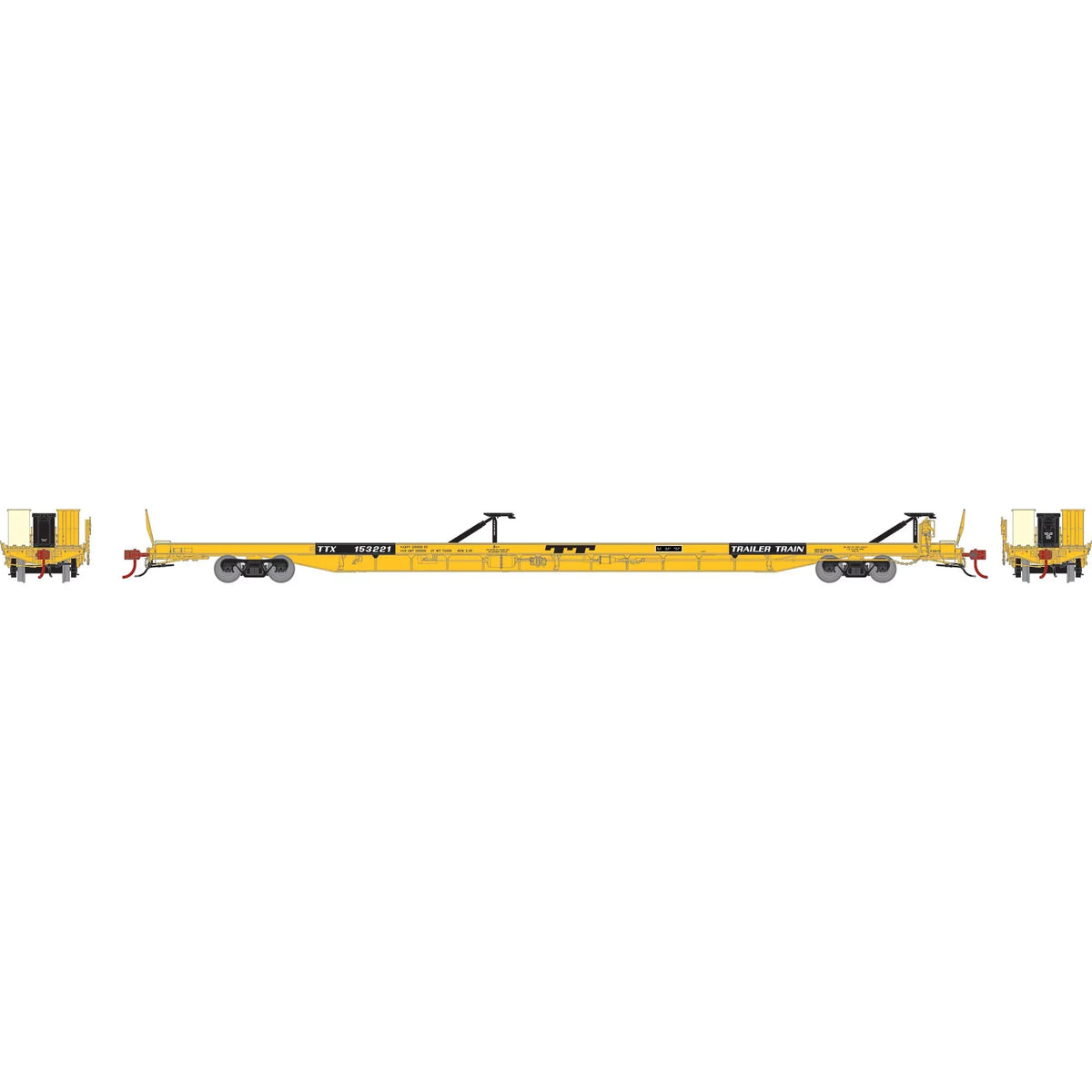 HO ATHG69597 TTX/Yellow Vehicles Trailer Athearn F89F #153221 HO