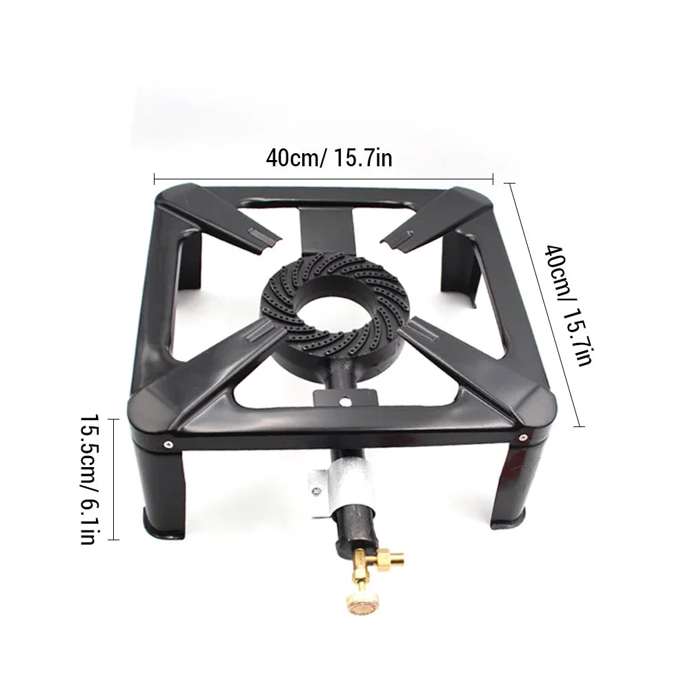 BBQ, and Camping Portable Efficient - Cast Single Stove Propane Cooker Gas for Nebublu Iron