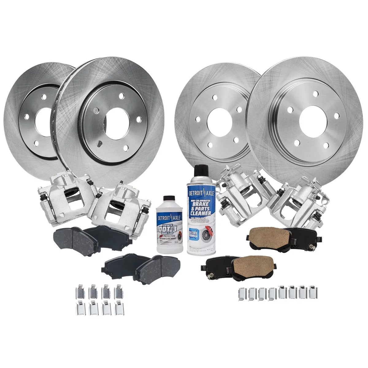 Front Brake and & Grand Country Brake 2008-2012 for Town Pads Calipers Brake Caravan, Detroit - Kit & Replacement Disc Ceramic Axle Brake Rotors Dodge Rear