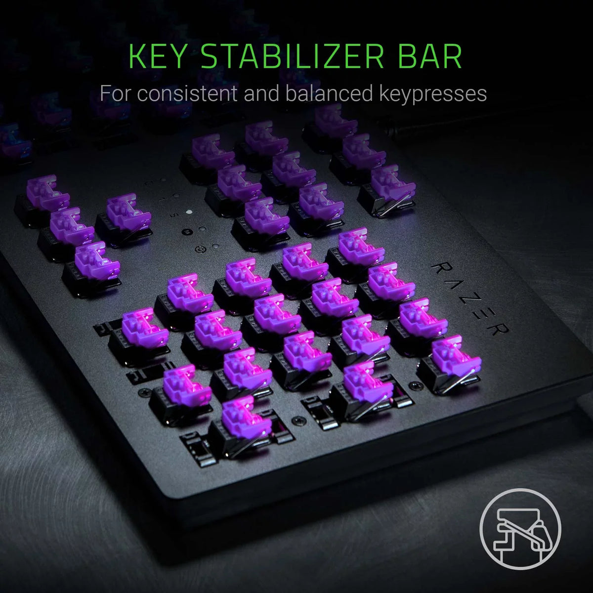 On-Board Switch Opto-Mechanical Memory Light Cloud Razer & Gaming to up - - - Durability Keyboard Storage Hybrid and of Huntsman 100 Million Keystrokes Clicky