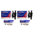 (2) For D513A Plugs + New Performance (2) Auto ACDelco Spark 41-962 Ignition AD Coil Parts High