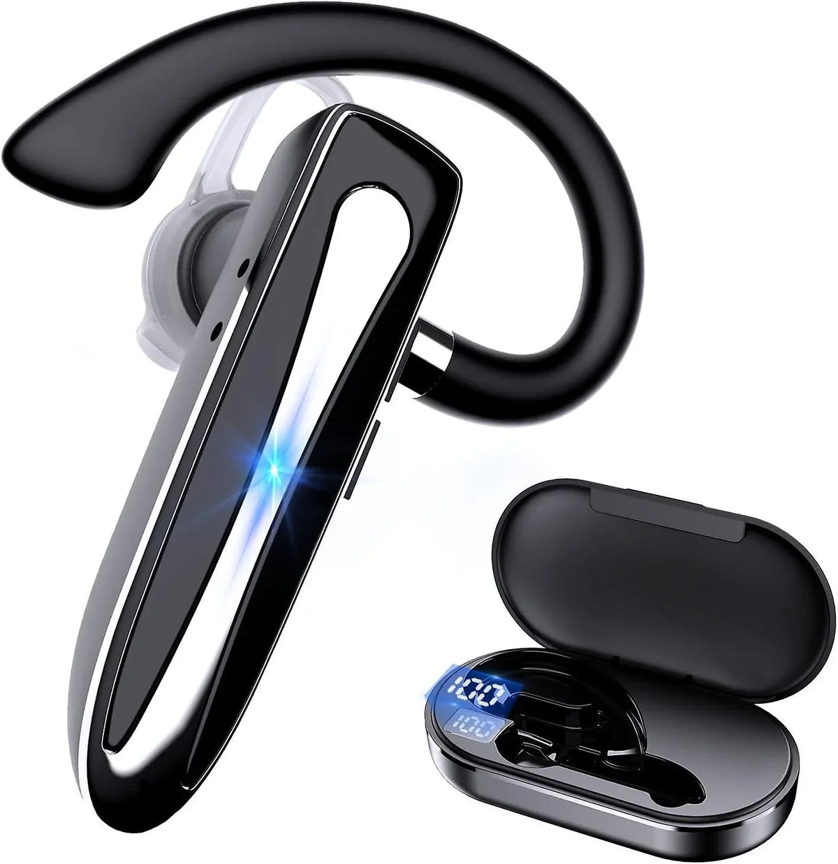 Earpiece Wireless Bluetooth Bluetooth Hands-free Case,microphone For Wireless With Office Charging Headset 5.1 Headphone Earph Cellphone, Driving, For