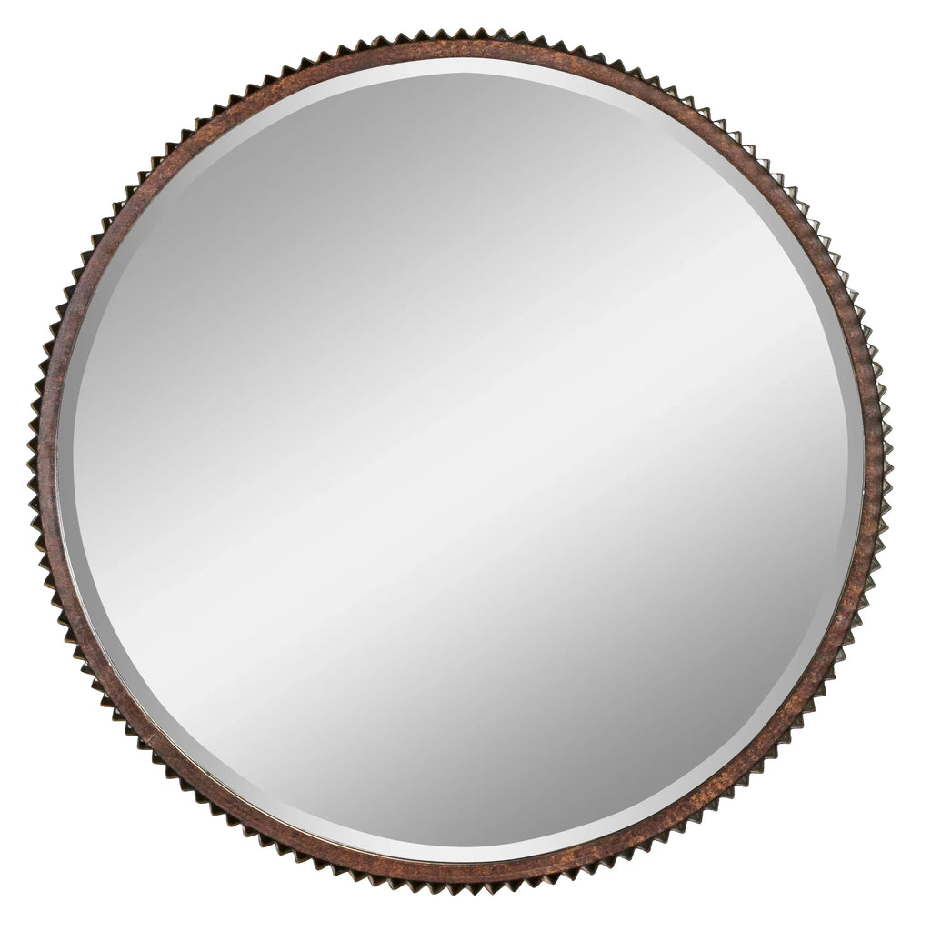 Mirror Harrison Wall Home Metal Rustic Aspire - Accents Brown