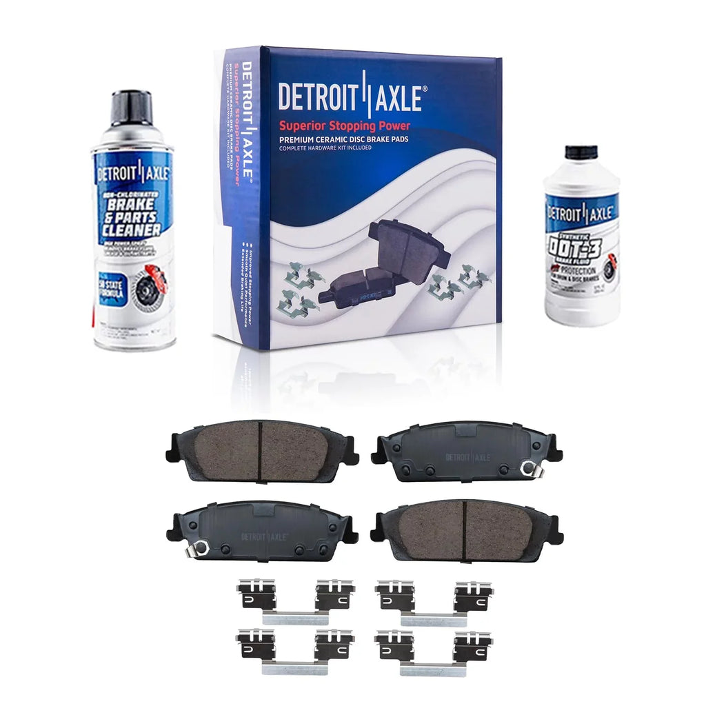 Yukon ESV Axle & Kit Sierra 2015-2020 GMC Brake Silverado Pads - Escalade Front Brakes Rear Slotted Brake Replacement XL Suburban for 1500, Chevy Drilled Tahoe 2014-2018 Rotors Detroit Ceramic