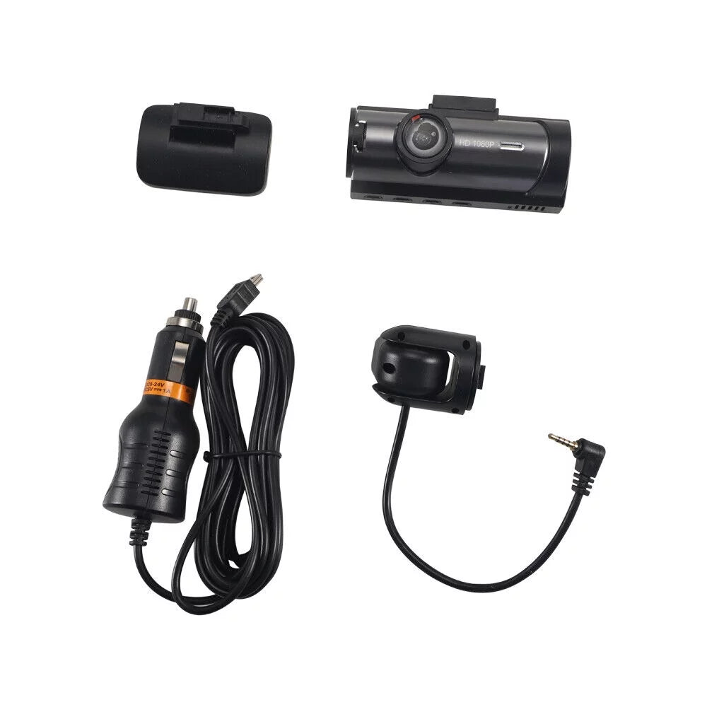 DVR Cam Lens Front G-Sensor Car Dual Recorder 1080P Dash Camera Video Inside w/ JahyShow