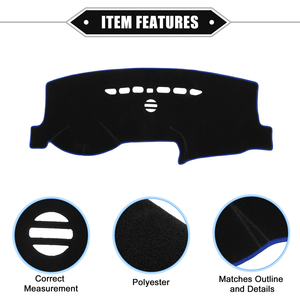 Bargains Protective Blue Dashboard Unique Car Center Cover Compatible 2013-2021 Mat Fusion Polyester for Console