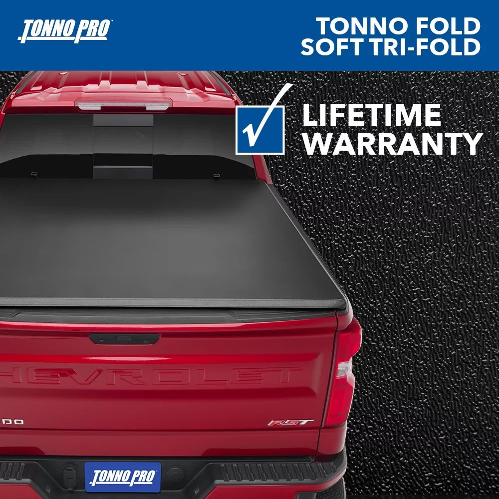 2023 Tonneau Fold, 2019 Pro Soft Fits Tonno 1" | 42-318 Ranger Folding | Bed Cover Bed 6' Truck (72.7") - Tonno