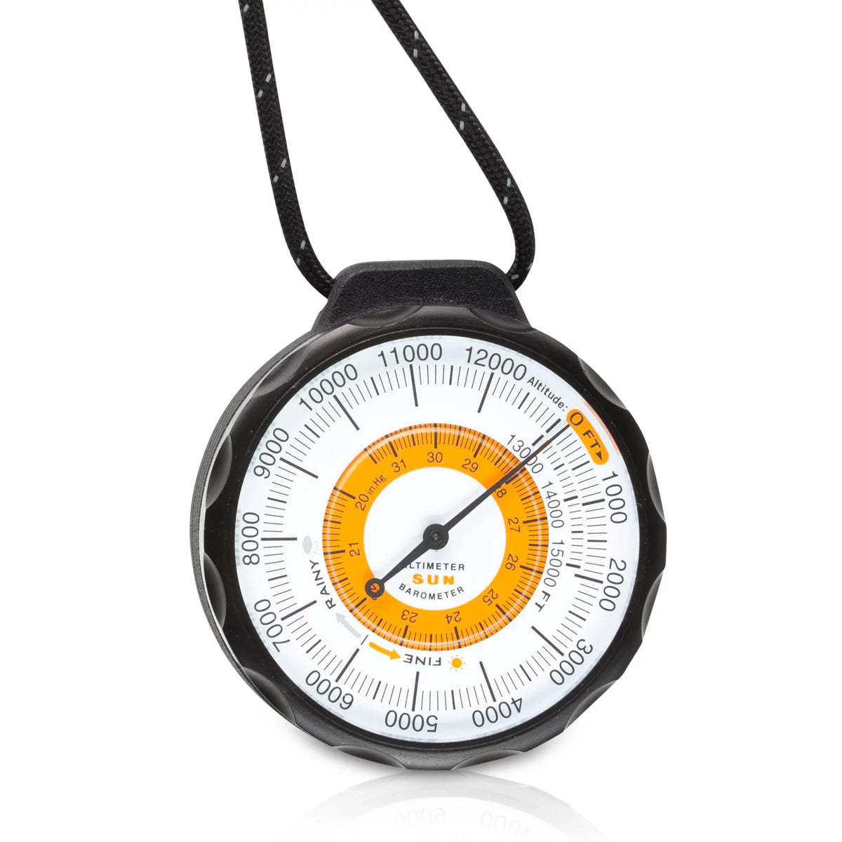 to Altimeter Company and Altimeter Lanyard Feet | Aluminum | Barometer Battery-Free Rugged with Altitude Reads Case and 0 - Reflective climate-Trend from Ascent Indicator Sun 15,000