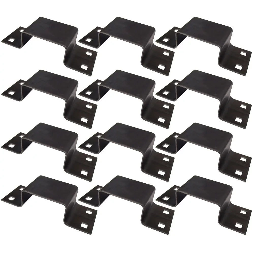 (12) Trailer Steel Body Stake Utility Brackets Pocket for Bolt-On 12 Gauge