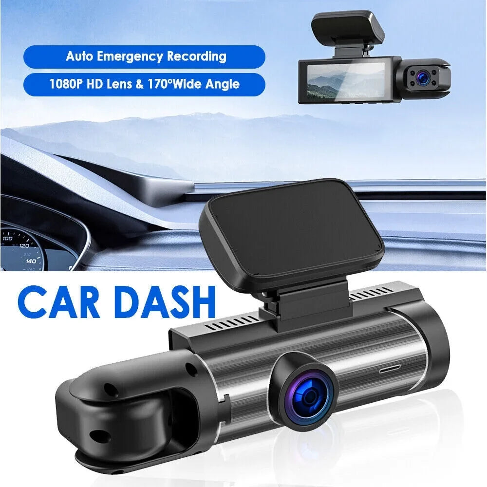 DVR Cam Lens Front G-Sensor Car Dual Recorder 1080P Dash Camera Video Inside w/ JahyShow