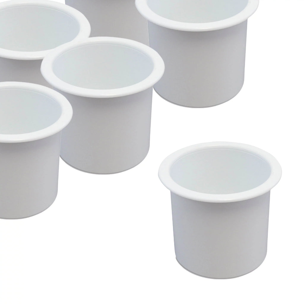 for 50 Truck Red Auto Car Hound Bulk Recessed White Plastic Universal Pontoon Camper Motorhome Table Pocket Marine Insert Game Cup RV Holder Boat Sofa