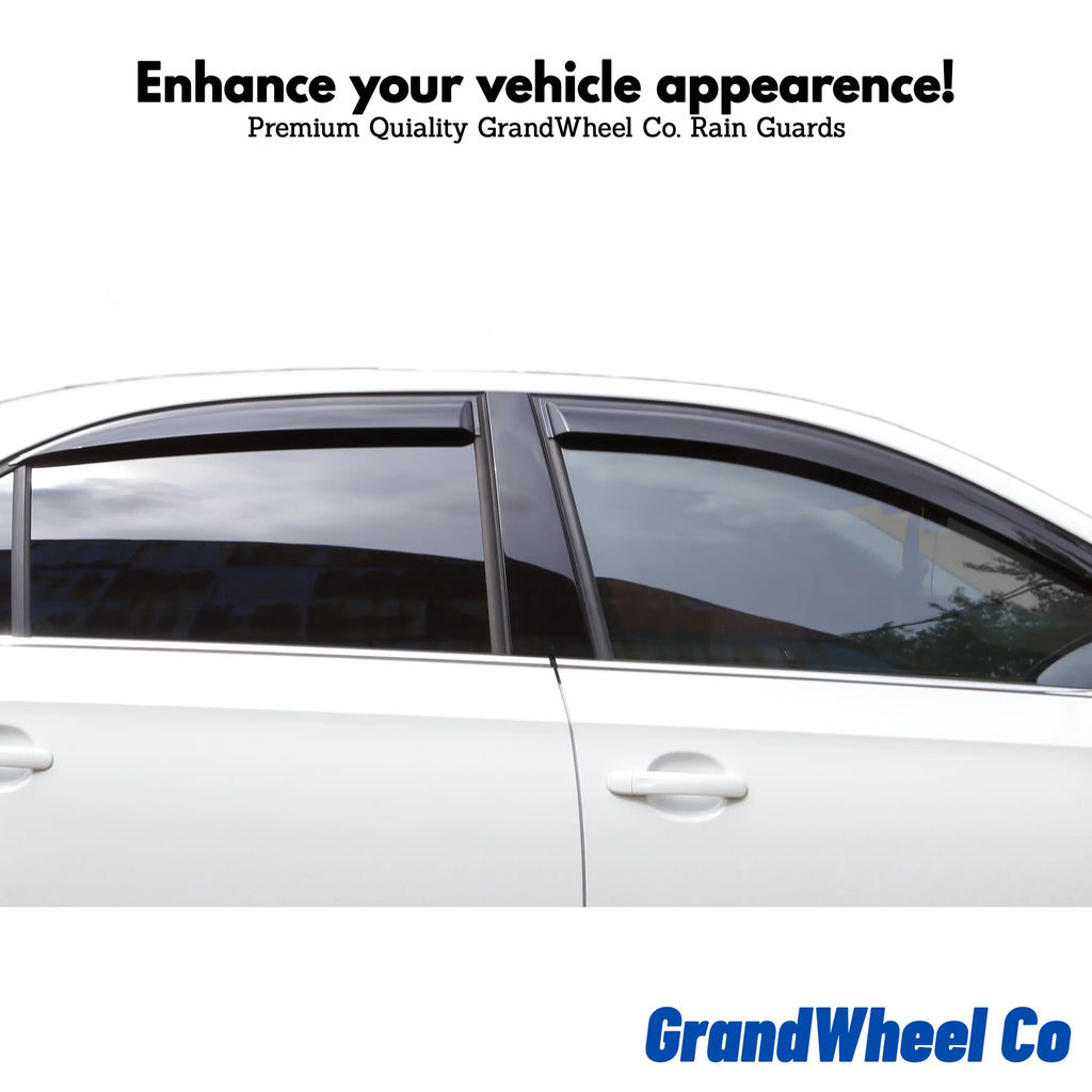 Rogue Deflectors Window Guards Co - Smoke 6pcs. Tape-On Tinted GW0299 Side Compatible Nissan 2021-2024 Rain Vent with GrandWheel Visor