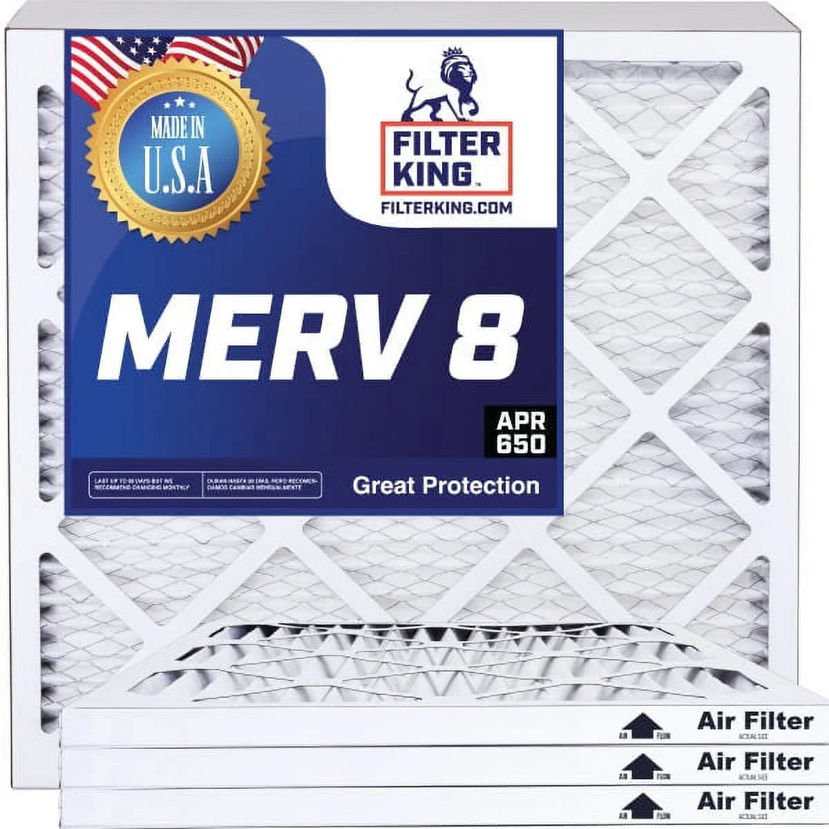 MADE Pleated Air Actual 8 HVAC 26x49x1a Filter x .75" MERV | dimension: 4-PACK IN | A/C 49 Filter Filters King 26 | Furnace x | USA
