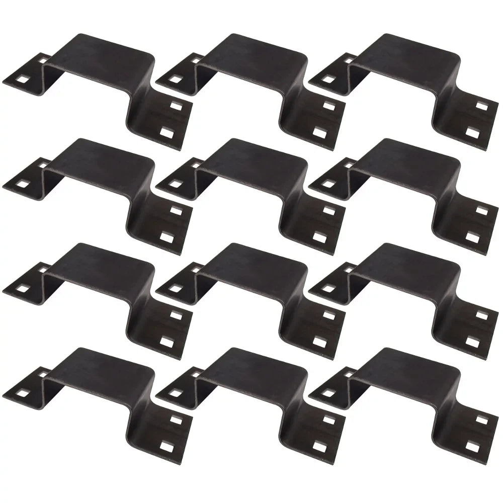 (12) Trailer Steel Body Stake Utility Brackets Pocket for Bolt-On 12 Gauge