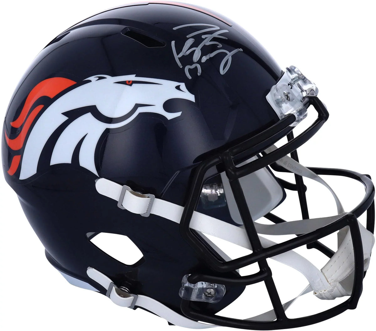 '- Autographed Helmet Speed Broncos Fanatics Denver Replica Certified Manning Peyton Riddell Authentic