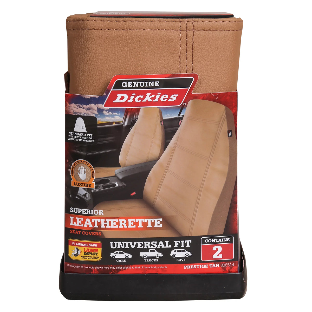 Covers Vegan 2 Seat Car Prestige Piece Genuine Leather Dickies Front 806514 Beige,