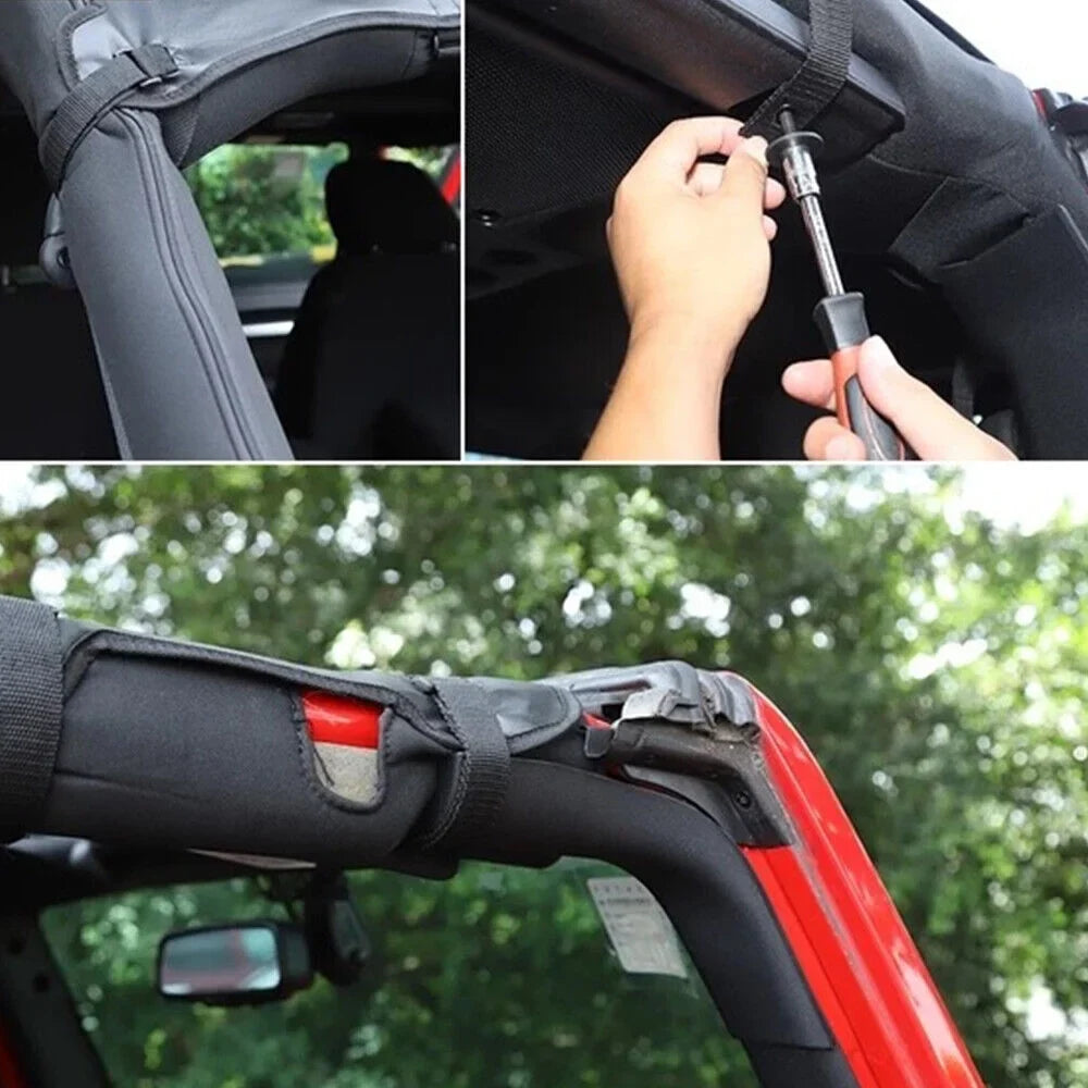 JKU 07-18 - Protection Installation, Wrangler JLLOM Leather Superior Sun Top Durable Effortless for JK Sunshade Jeep Protection