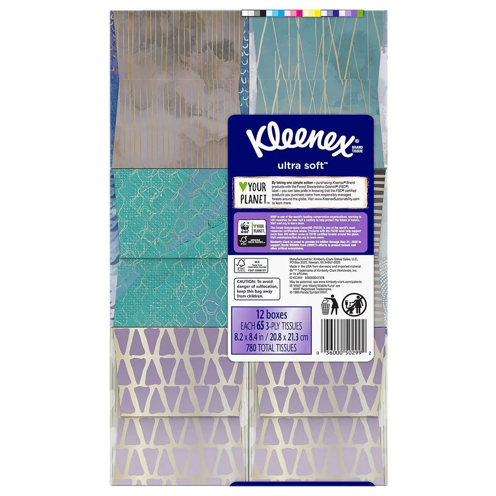 Pack, Ultra Soft (12 Boxes Kleenex Facial - Tissues Cube tissues) 65