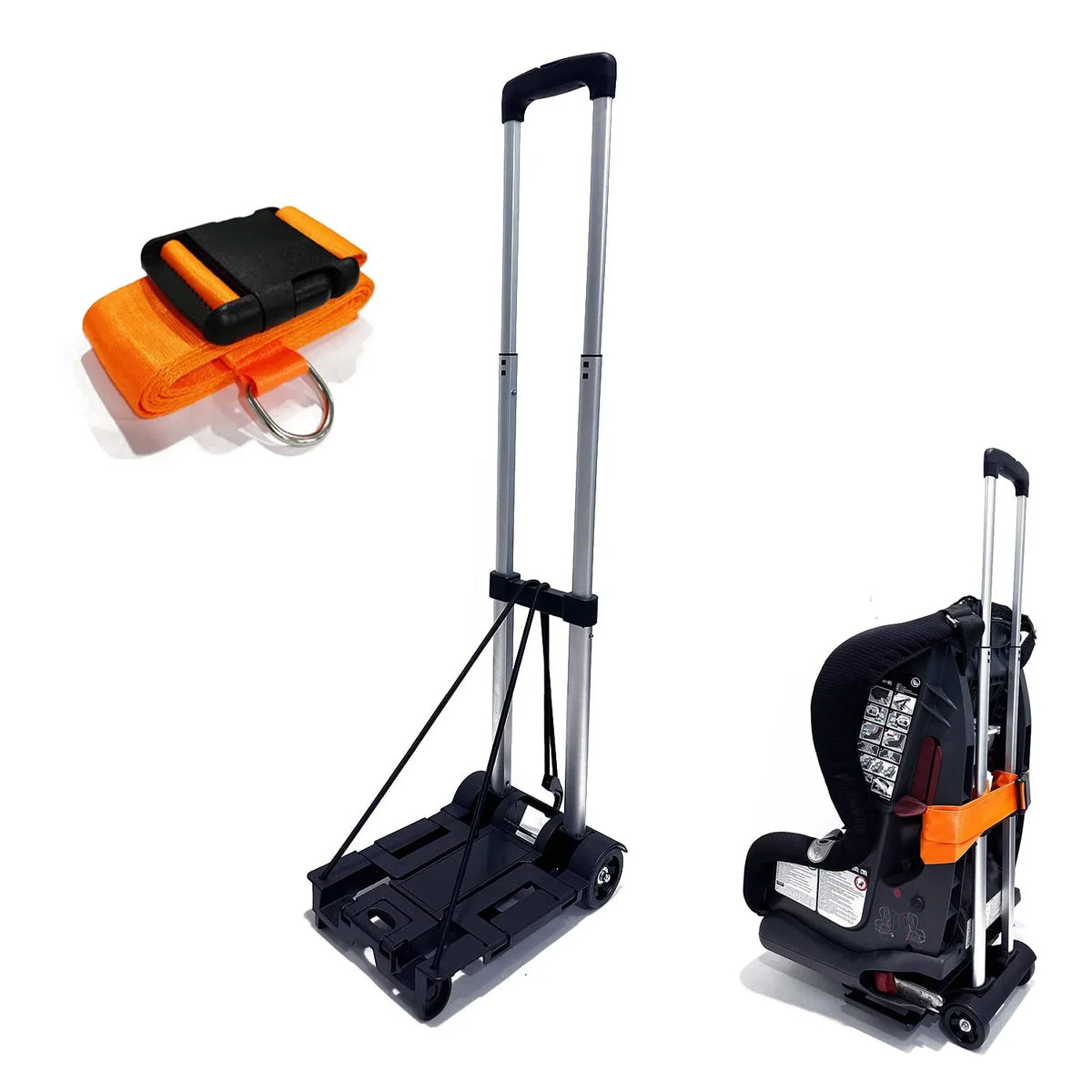 Car or Compartment. for Traveling,Extendable Under Base Airport-Carseat storable,and stowable Cart Plate,Foldable, Roller Seat Travel Your Over for Head seat Airplane