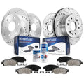 Yukon ESV Axle & Kit Sierra 2015-2020 GMC Brake Silverado Pads - Escalade Front Brakes Rear Slotted Brake Replacement XL Suburban for 1500, Chevy Drilled Tahoe 2014-2018 Rotors Detroit Ceramic