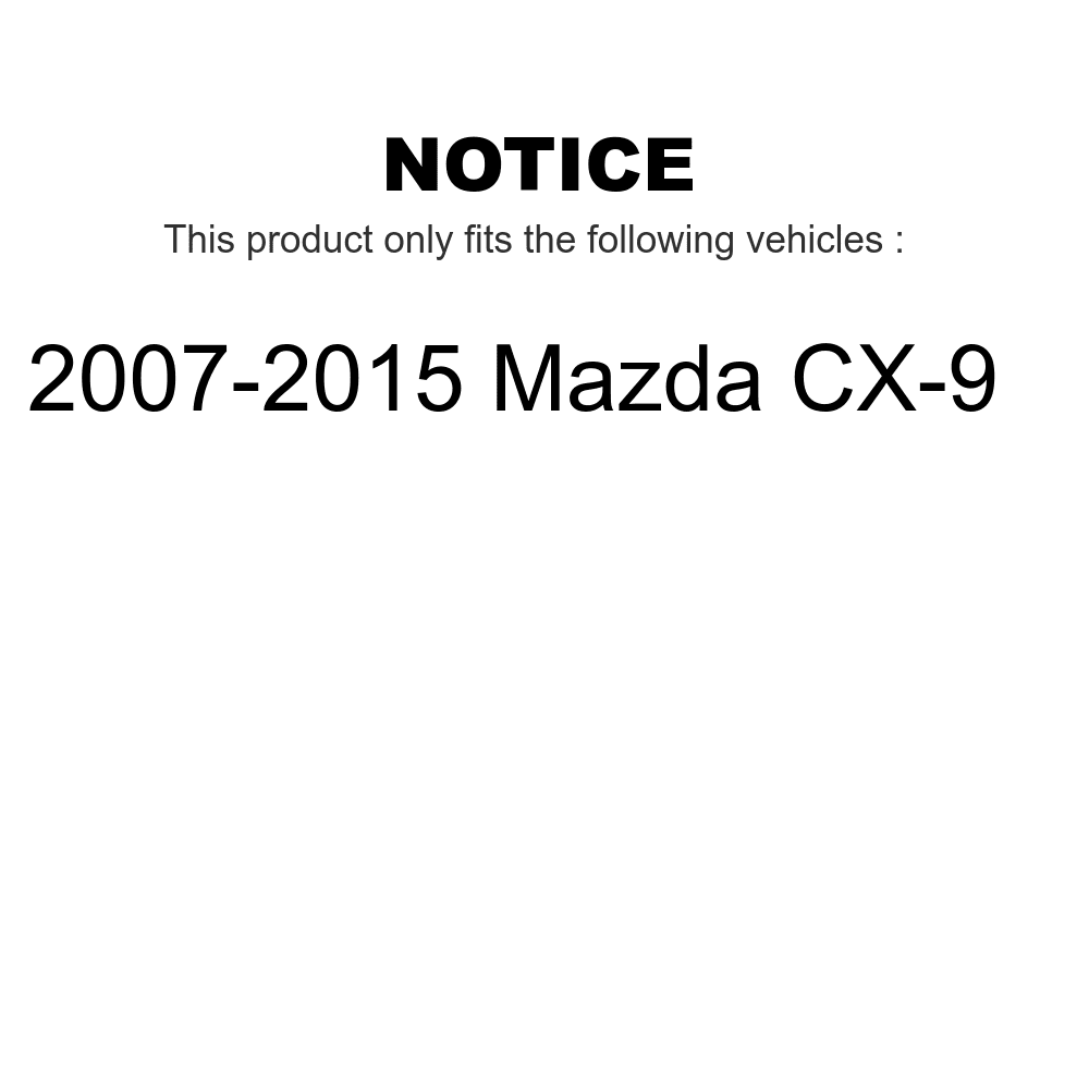 CX-9 Disc K8-100453 Mazda Front Brake 2007-2015 Pair For Rotors