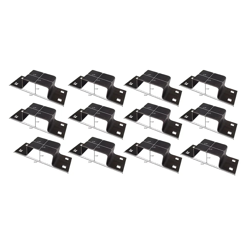 (12) Trailer Steel Body Stake Utility Brackets Pocket for Bolt-On 12 Gauge