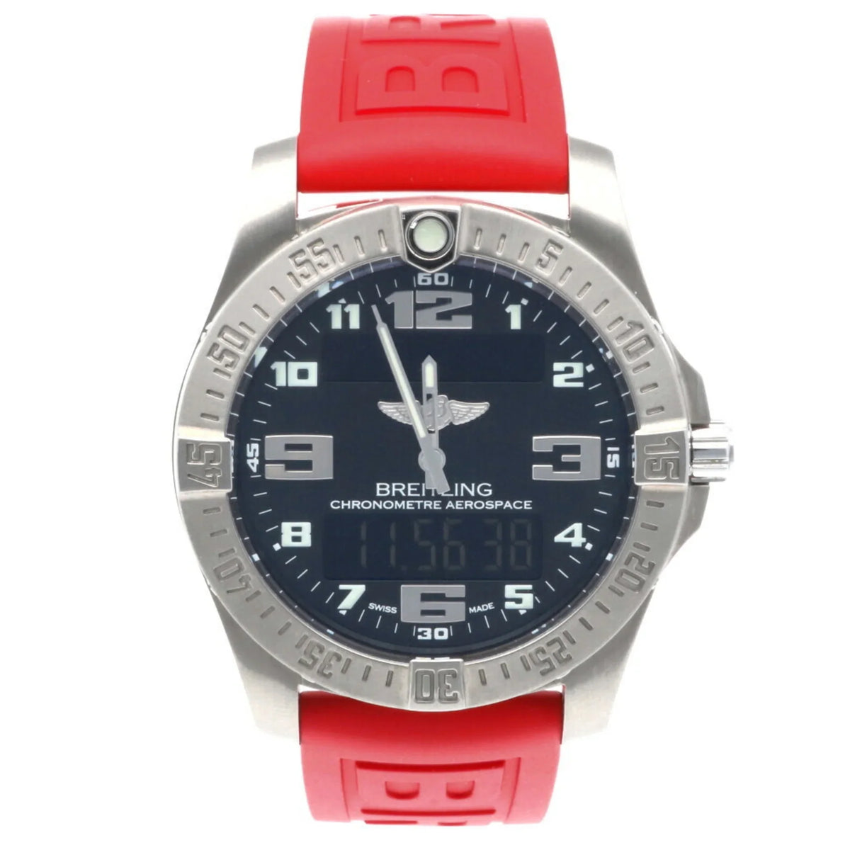 Quartz Breitling (Good) BREITLING E79363101B1E1 Evo Men's Aerospace Watch Pre-Owned Titanium