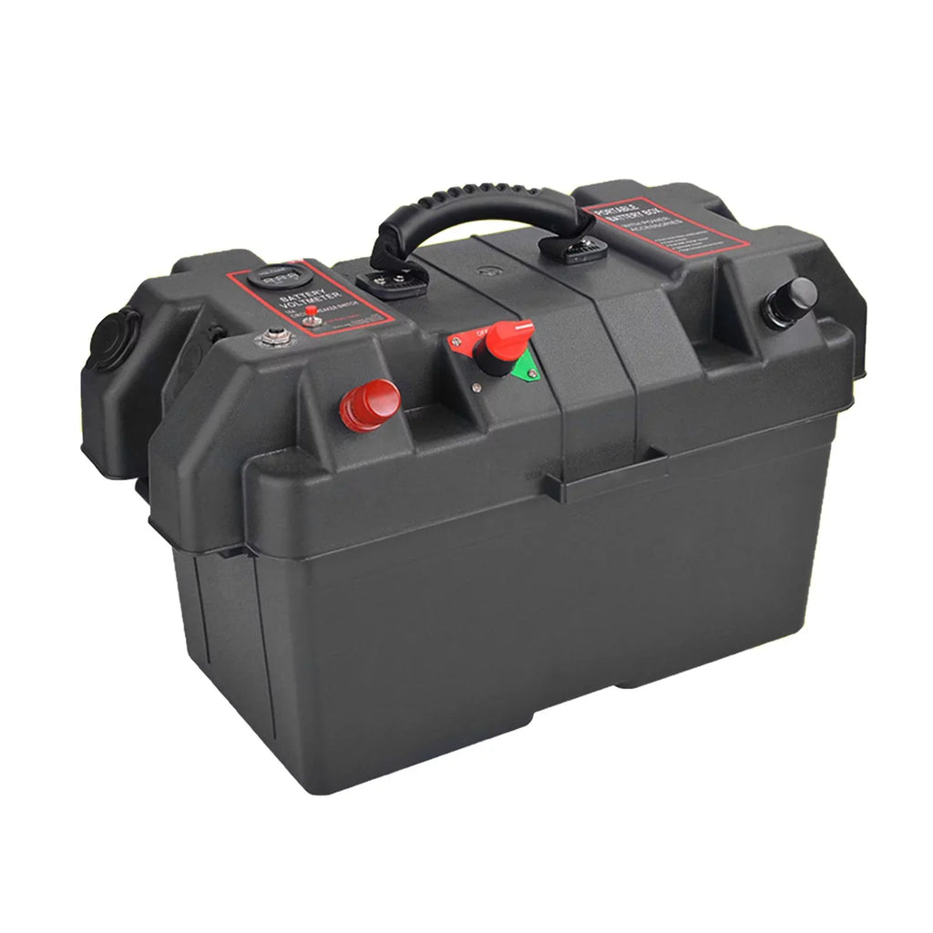 Box ATV Ports Box USB Box Battery Car Dual Carrier Batteries Motor Waterproof RV Battery Trolling SUV Trailer Motor for Battery Travel