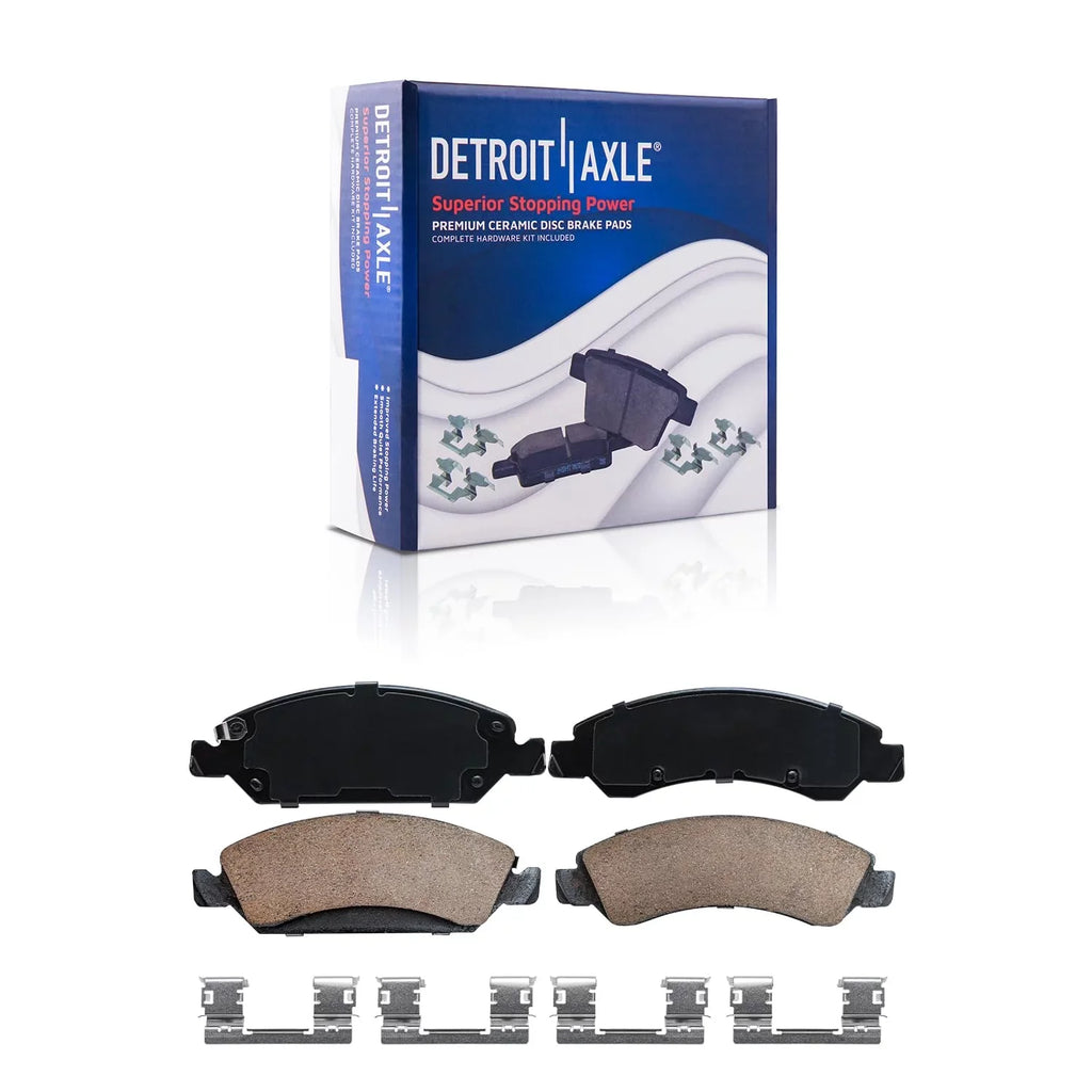 Yukon ESV Axle & Kit Sierra 2015-2020 GMC Brake Silverado Pads - Escalade Front Brakes Rear Slotted Brake Replacement XL Suburban for 1500, Chevy Drilled Tahoe 2014-2018 Rotors Detroit Ceramic