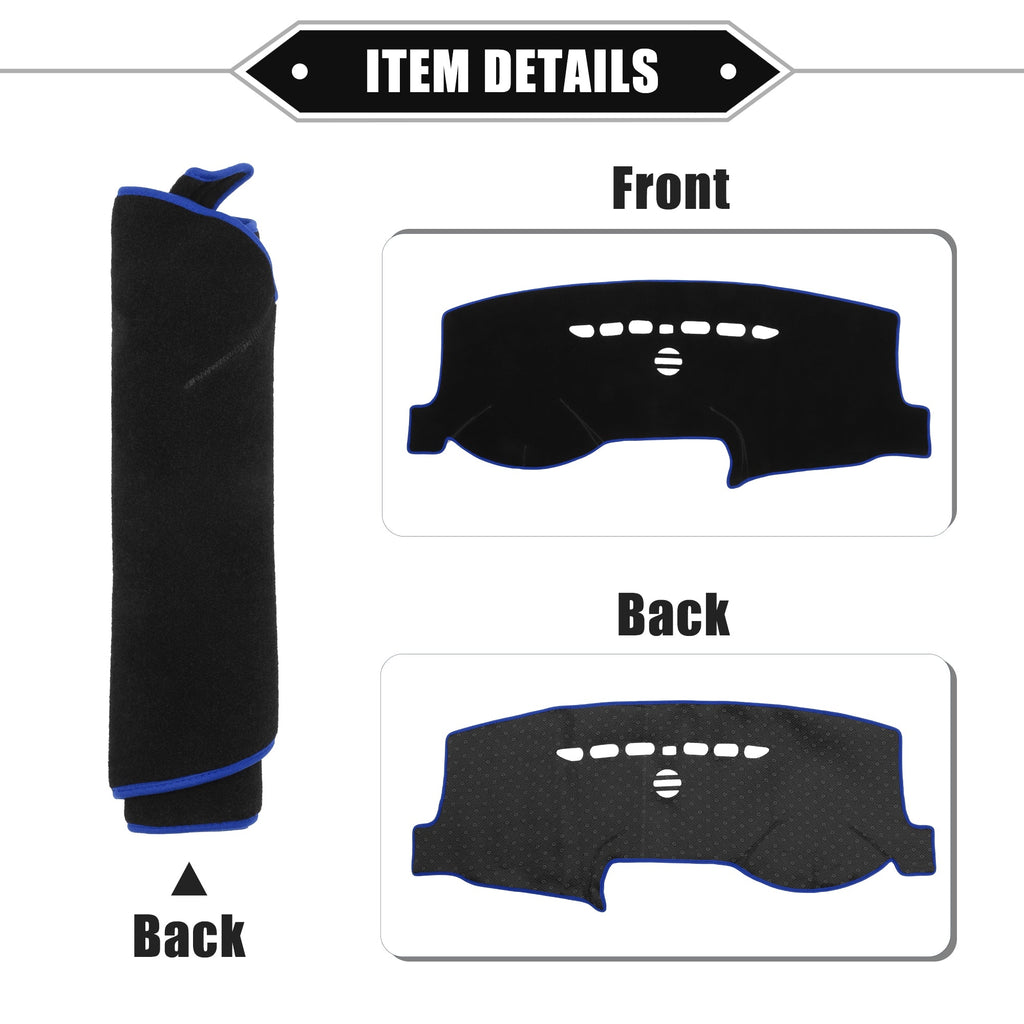 Bargains Protective Blue Dashboard Unique Car Center Cover Compatible 2013-2021 Mat Fusion Polyester for Console