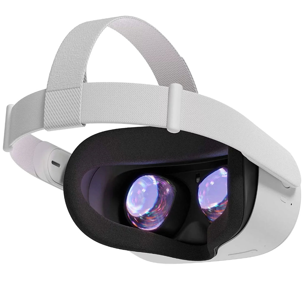 1832x1920 Refresh LCD, VR Touch Oculus Meta Controllers, Quest Rate Audio, Headset, SSD, up Earphone, Stickers 3D Hz 90 Mytrix 256GB Case, to Futuristic 2 Head Strap, All-In-One Purple Carrying Space