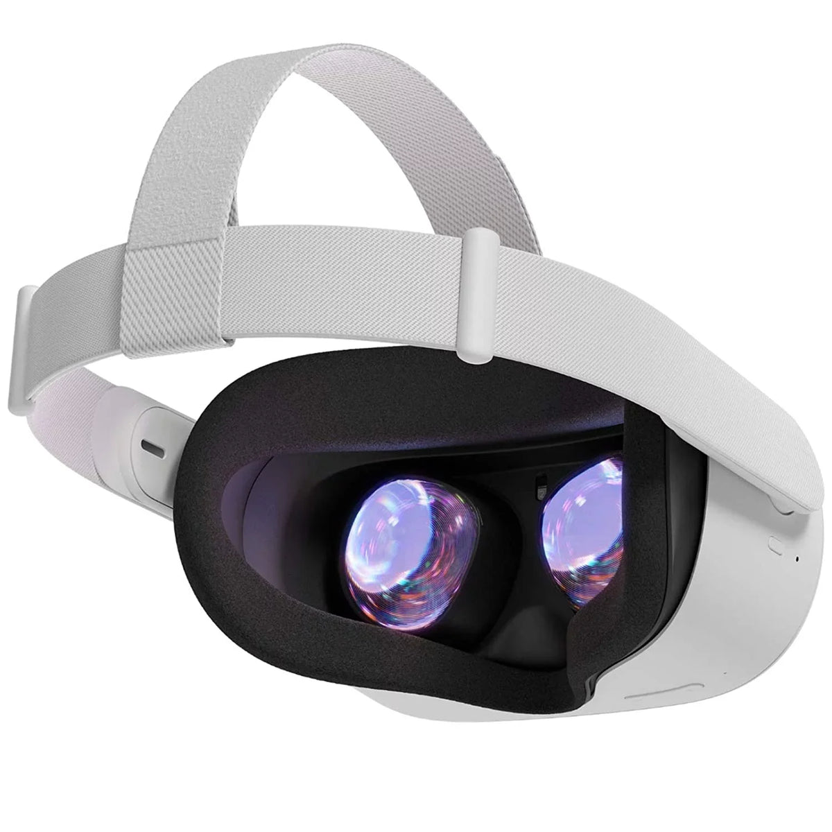 1832x1920 Refresh LCD, VR Touch Oculus Meta Controllers, Quest Rate Audio, Headset, SSD, up Earphone, Stickers 3D Hz 90 Mytrix 256GB Case, to Futuristic 2 Head Strap, All-In-One Purple Carrying Space