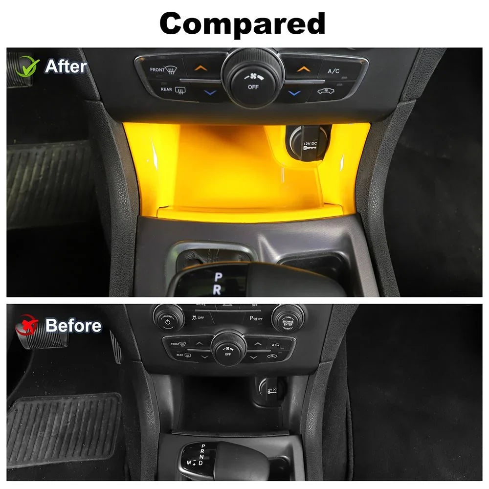 Console Panel Cover Center Trim 17x Yellow Dash Teledu Set Kit