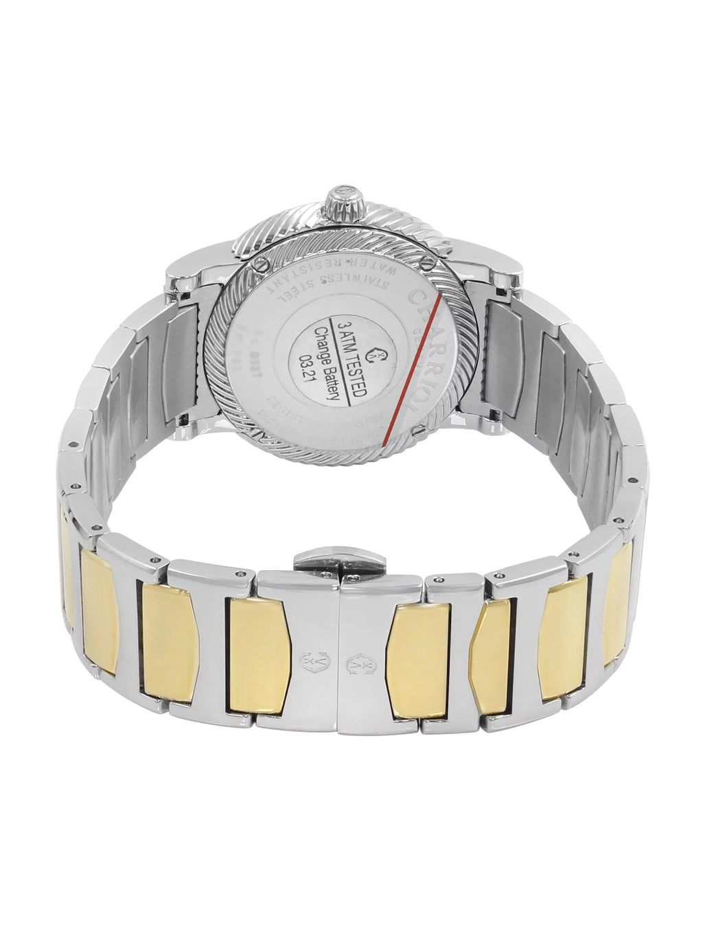 Watch 0.40cttw MOP Steel P33SY2D.921.001 Parisii Charriol Two Quartz Tone Ladies