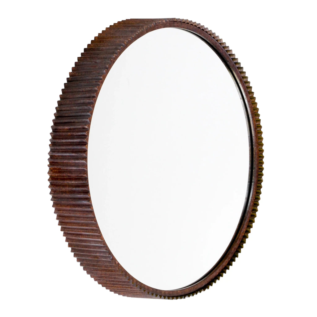 Mirror Harrison Wall Home Metal Rustic Aspire - Accents Brown