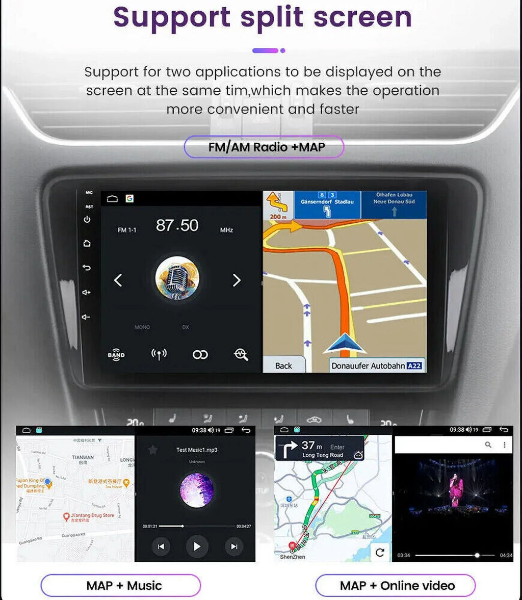 IPS climate FM 9inch Toyota 1280*720 Octa Android GPS NAVI Radio Car 4+32GB Carplay Fit Core 2005-2015 Stereo DSP AM Tacoma