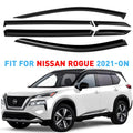 Rogue Deflectors Window Guards Co - Smoke 6pcs. Tape-On Tinted GW0299 Side Compatible Nissan 2021-2024 Rain Vent with GrandWheel Visor