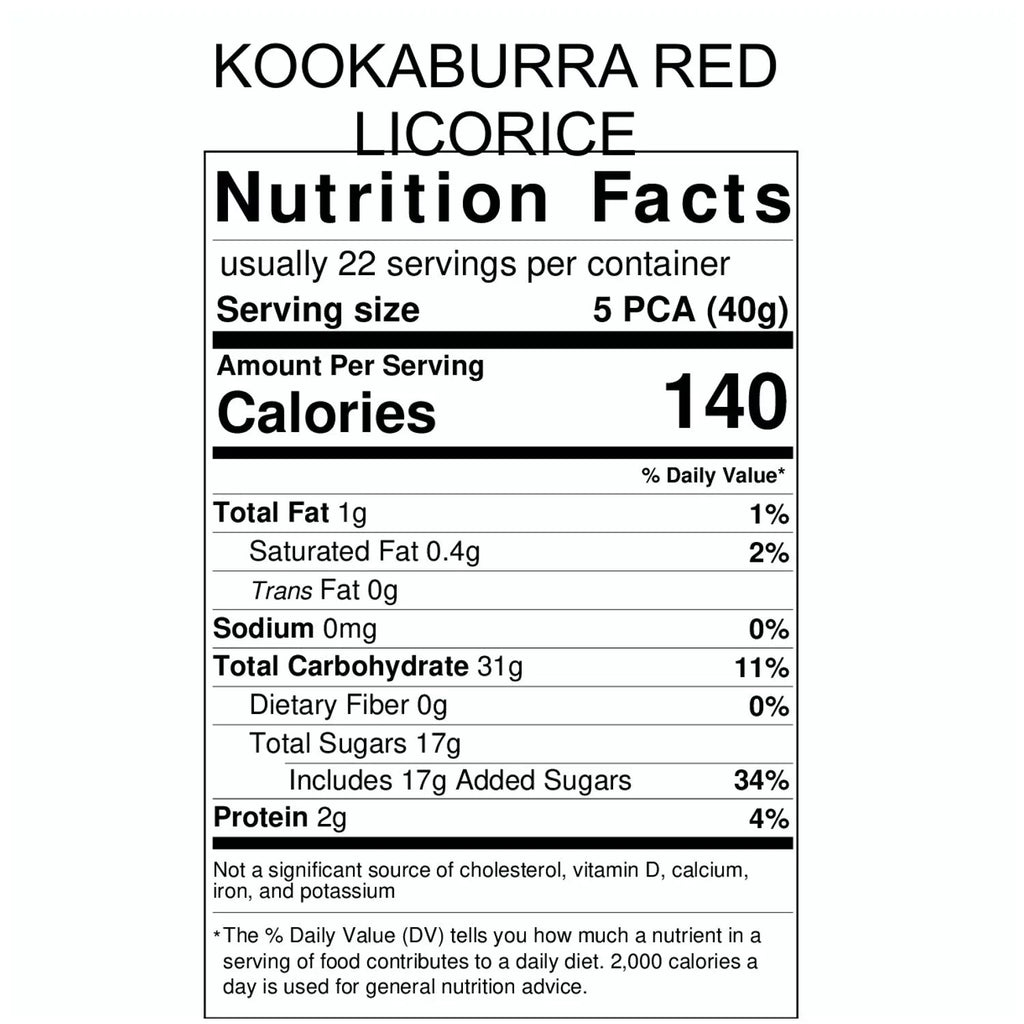 lbs. Australian 6 Kookaburra Licorice Red Soft