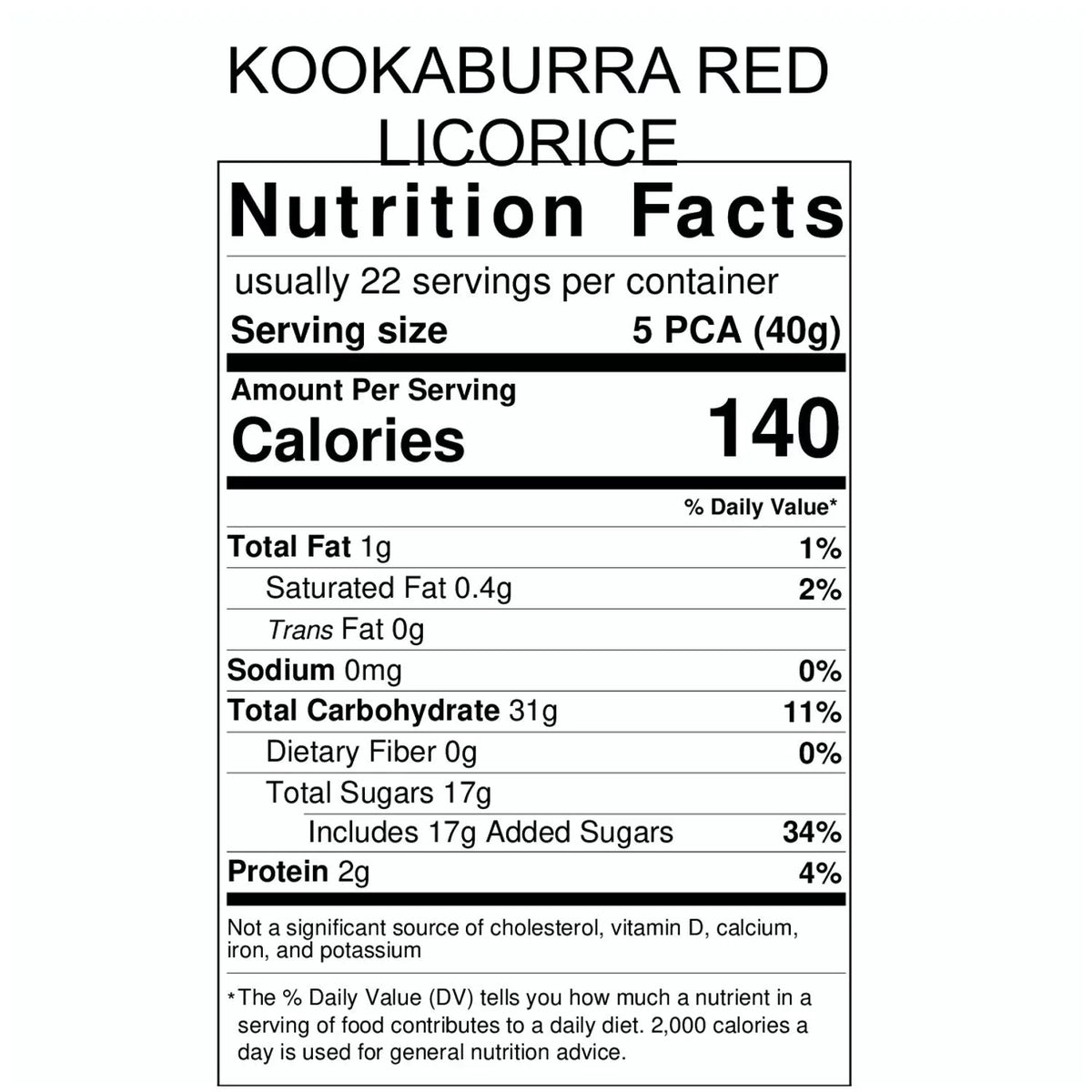 lbs. Australian 6 Kookaburra Licorice Red Soft
