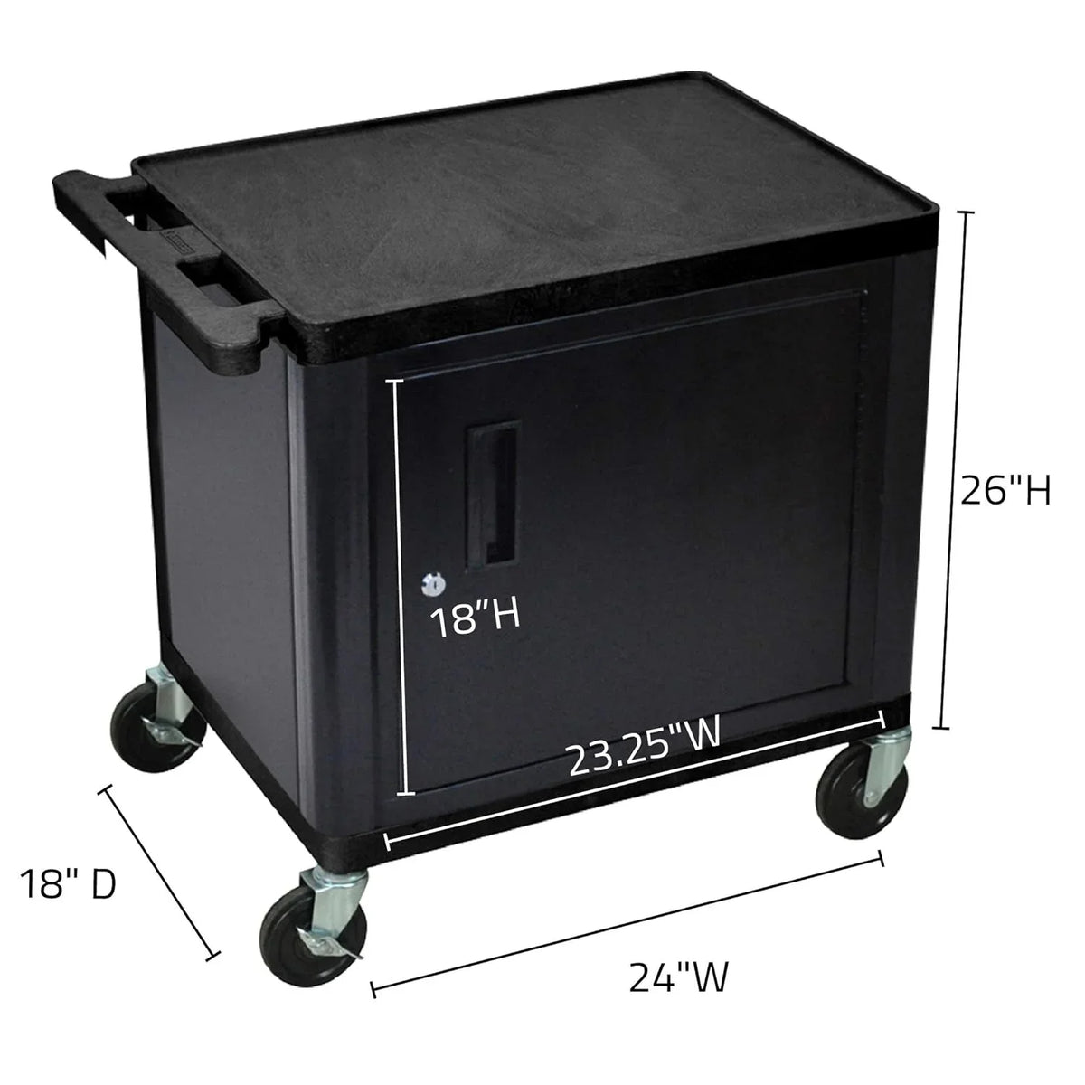 Car 26"H Shelves AV Cabine wo -