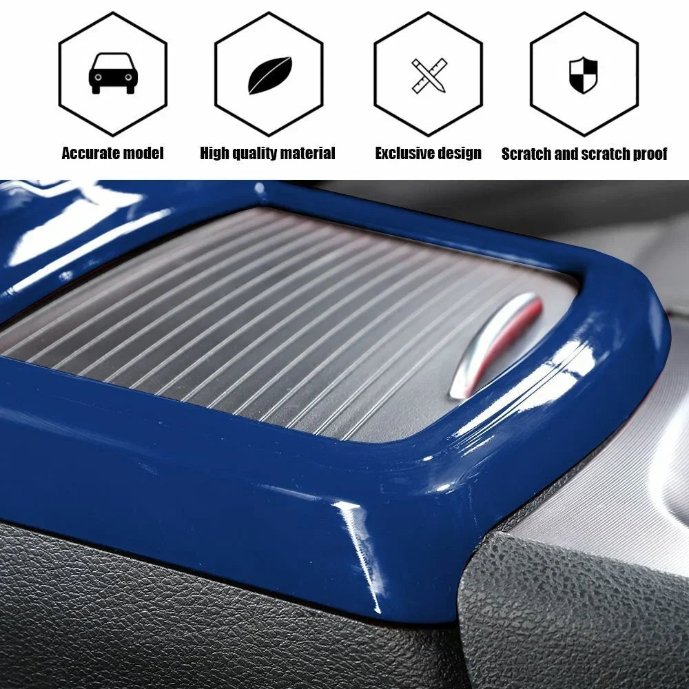 '+ Teledu Cover Cup Inner Console Panel Central Trim Holder Blue