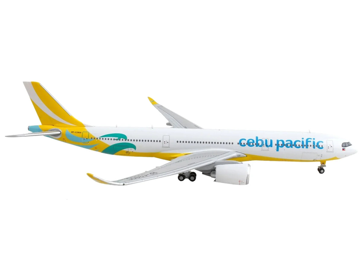 A330-900 by White Yellow Diecast Airbus GeminiJets and Commercial "Cebu Airplane Pacific" Aircraft Model 1/400