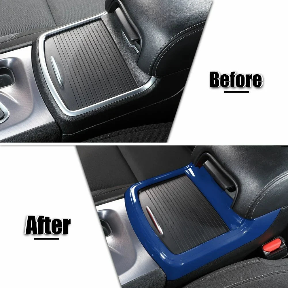 '+ Teledu Cover Cup Inner Console Panel Central Trim Holder Blue