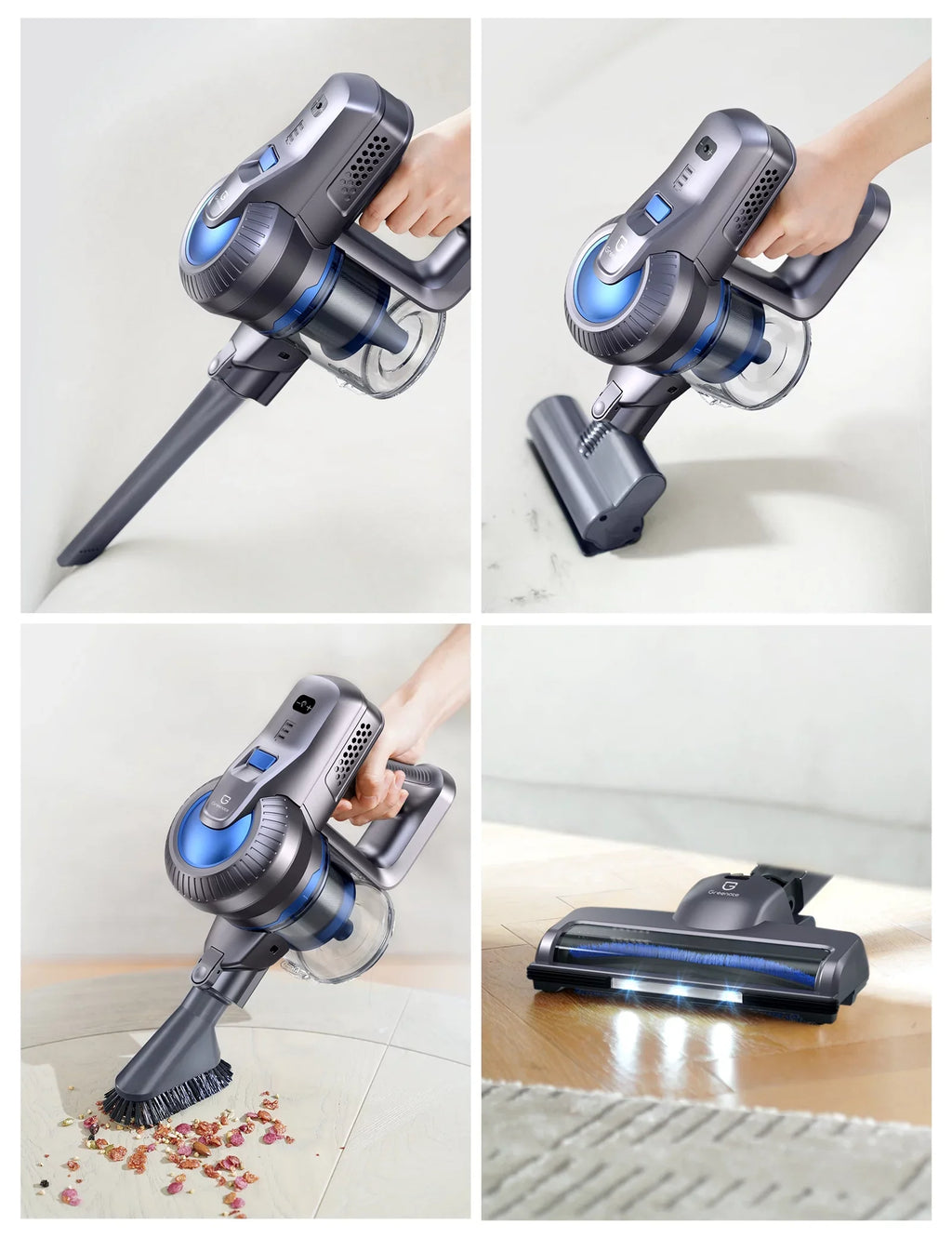 Suction, Long 35min Powerful Handheld Lightweight 23000Pa Vacuum for in 6 1 Runtime, Home/Car/Hard with Cordless Vacuum Battery, Floor/Carpet/Pet/Hair Cleaner, Detachable